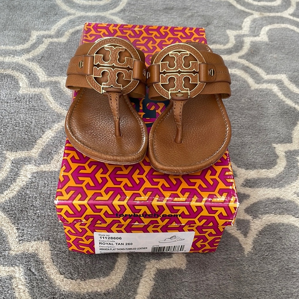 Tory Burch Amanda Flat Sandal Size 5
